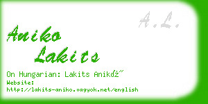 aniko lakits business card